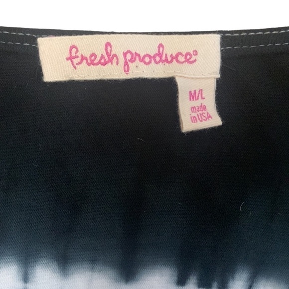 Fresh Produce Black and White Tie Dye 3/4 Tab Sleeve‎ Cover Size M/L - Picture 5 of 5